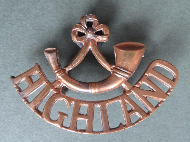 British Army 1930-1936 Period The Highland Light Infantry Shoulder Title