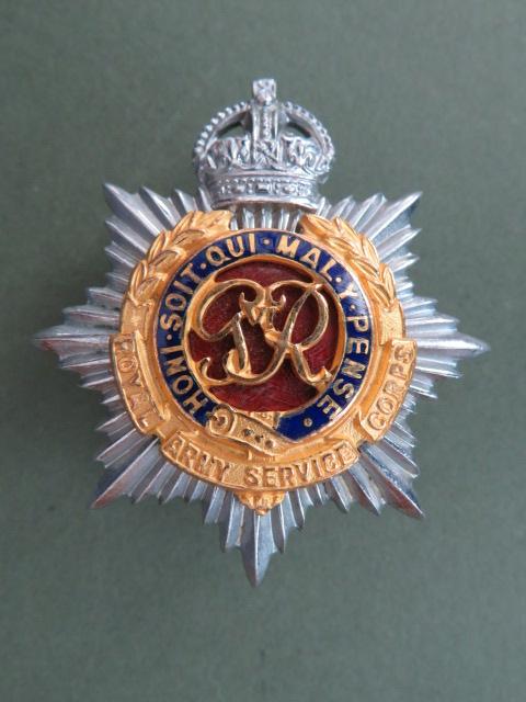 British Army Royal Army Service Corps KGVI Officer's Cap Badge