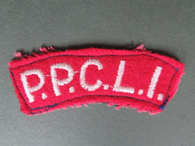 Canada Army WW2 Princess Patricia's Canadian Light Infantry Shoulder Title