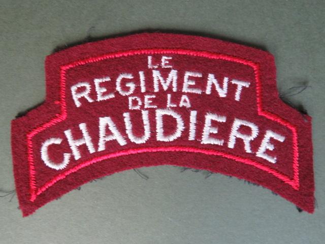 Canada Army WW2 Le Regiment De La Chaudiere Shoulder Title