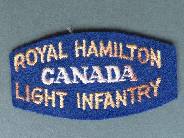 Canada Army WW2 Royal Hamilton Light Infantry Shoulder Title