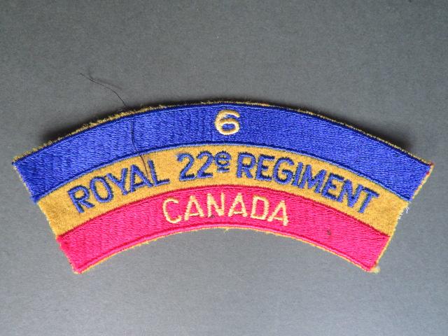 Canada Army Post WW2 6th Battalion, Royal 22e Regiment Shoulder Title