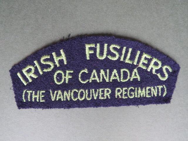 Canada Army Post WW2 The Irish Fusiliers of Canada Shoulder Title