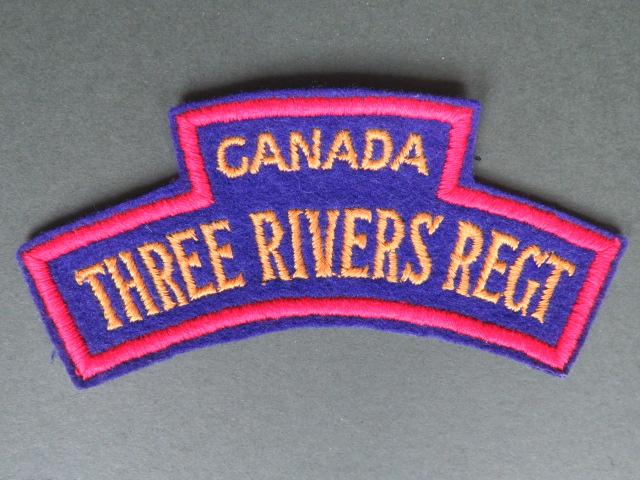 Canada Army WW2 Three Rivers Regiment Shoulder Title