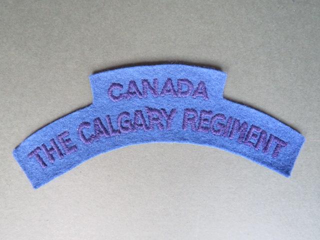 Canada Army WW2 The Calgary Regiment Shoulder Title