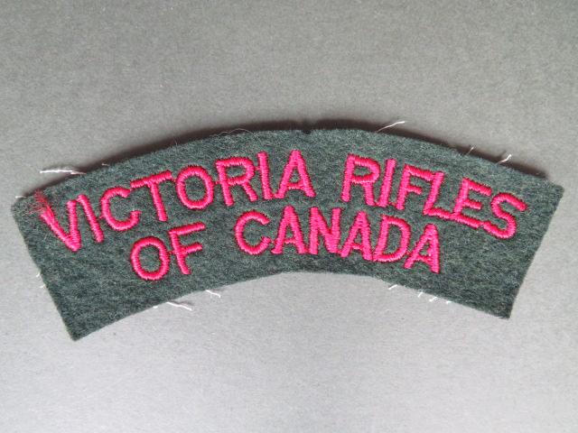 Canada Army Post WW2 Victoria Rifles of Canada Shoulder Title