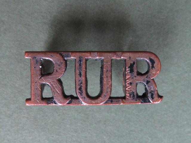 British Army The Royal Ulster Rifles Shoulder Title