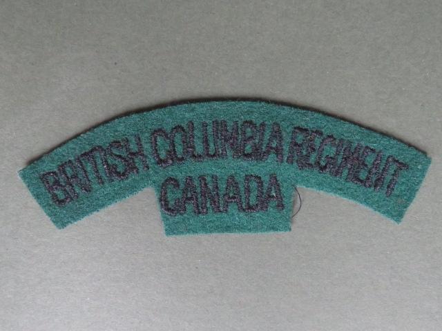 Canada Army WW2 The British Columbia Regiment Shoulder Title