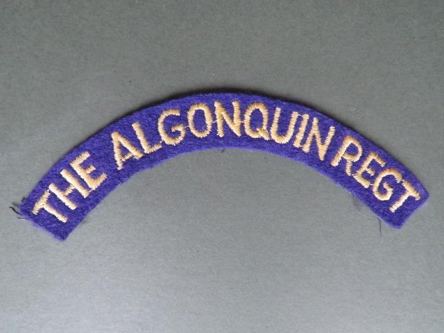 Canada Army WW2 The Algonquin Regiment Shoulder Title