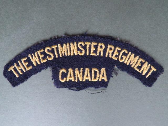 Canada Army WW2 The Westminster Regiment Shoulder Title