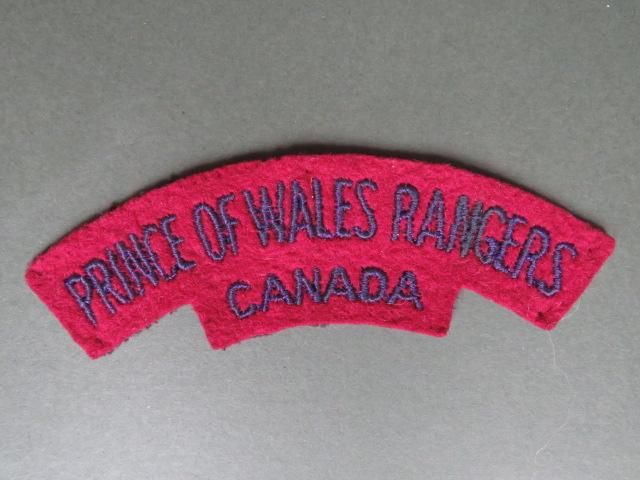 Canada Army WW2 The Prince of Wales Rangers Shoulder Title