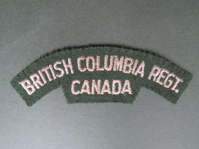 Canada Army Post WW2 British Columbia Regiment Shoulder Title