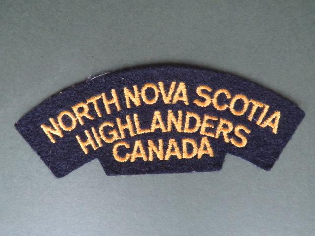 Canada Army Post 2000 North Nova Scotia Highlanders Shoulder Title