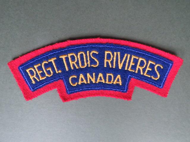 Canada Army Post WW2 Regiment Trois Rivieres (Three Rivers Regiment) Shoulder Title