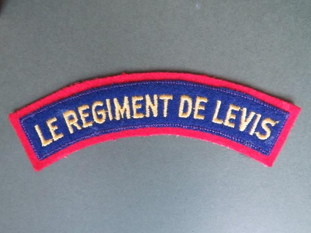 Canada Army WW2 First Pattern Le Regiment De Levis Shoulder Title