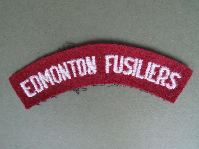 Canada Army WW2 / 1950's The Edmonton Fusiliers Shoulder Title