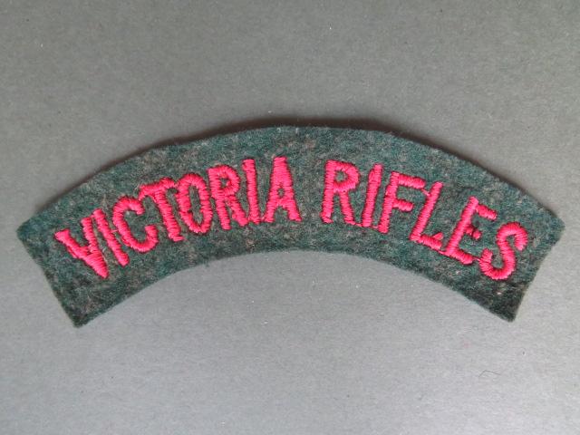 Canada Army Post WW2 The Victoria Rifles Shoulder Title