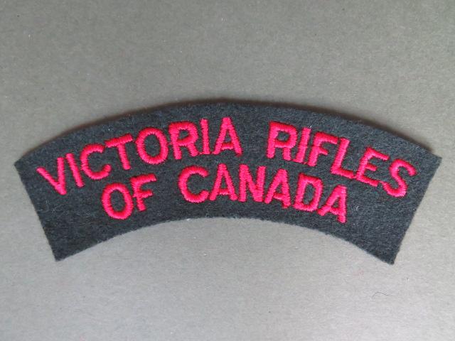 Canada Army Post WW2 The Victoria Rifles of Canada Shoulder Title