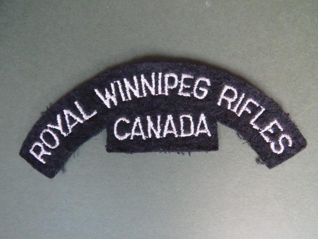 Canada Army Post WW2 The Royal Winnipeg Rifles Shoulder Title