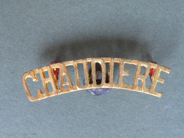 Canada Army WW2 Regiment De La Chaudiere Shoulder Title