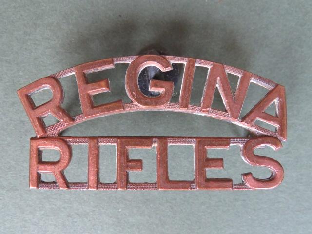 Canada Army Pre WW2 The Regina Rifle Regiment Shoulder Title