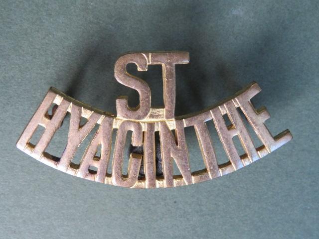 Canada Army Pre WW2 Le Regiment De St Hyacinthe Shoulder Title