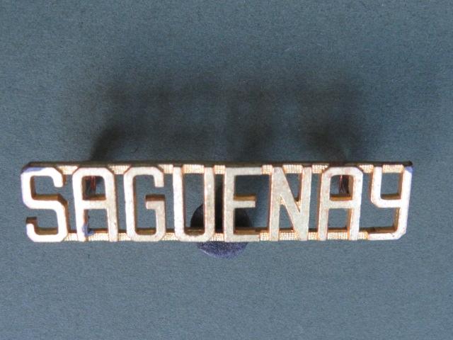 Canada Army Le Regiment De Saguenay Shoulder Title