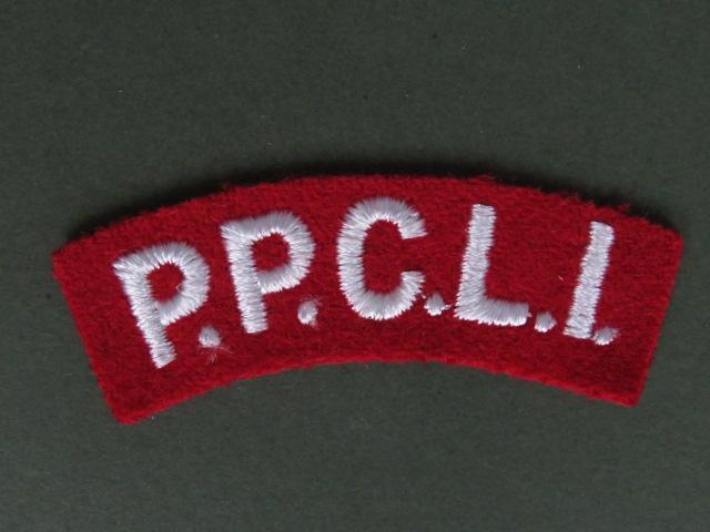 Canada Army WW2 Princess Patricia's Canadian Light Infantry Shoulder Title