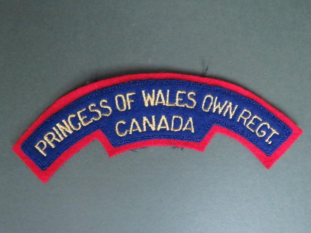 Canada Army Post WW2 Princess of Wales Own Regiment Shoulder Title