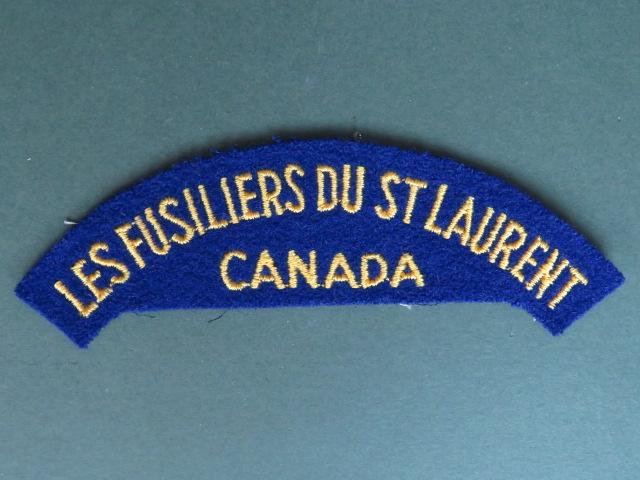 Canada Army WW2 Les Fusiliers Du St Laurent Shoulder Title