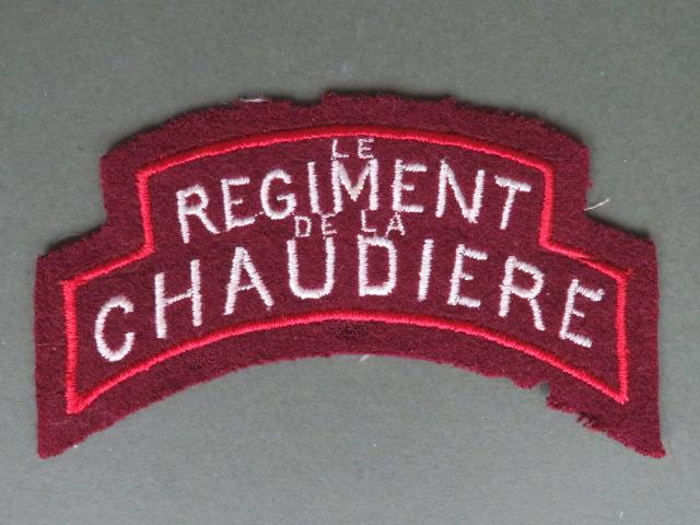 Canada Army WW2 Le Regiment De La Chaudiere Shoulder Title