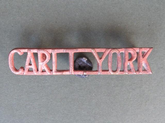 Canada Army WW2 Period Carleton & York Regiment Shoulder Title