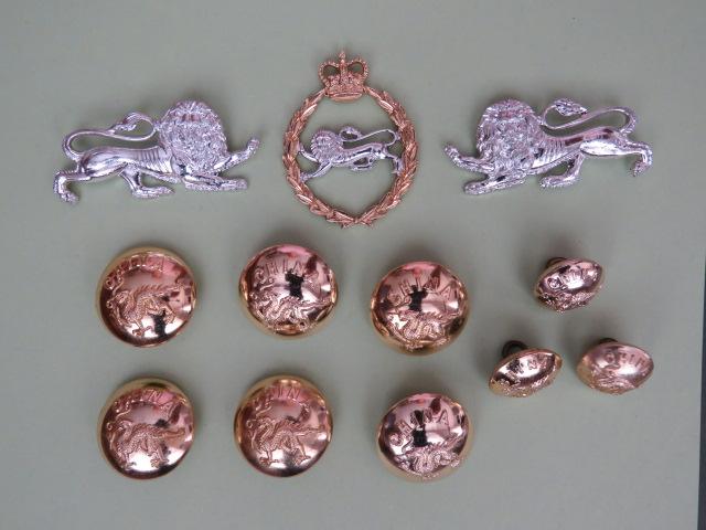 British Army The King's Own Border Regiment Cap & Collar Badges and Buttons