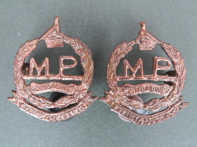 Zimbabwe Army Military Police Collar Badges