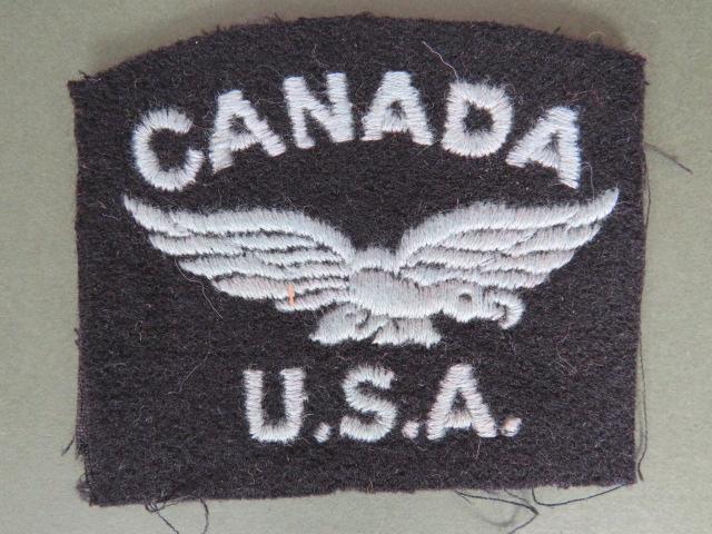 Canada / USA WW2 Royal Canadian Air Force (RCAF)  Nationality Shoulder Title