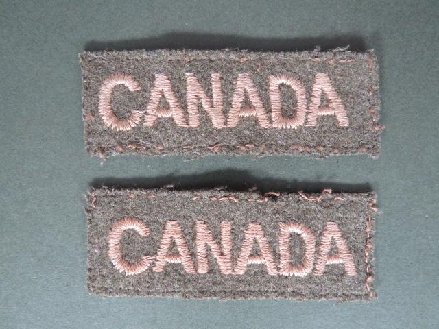 Canada Army WW2 CANADA Nationality Shoulder Titles