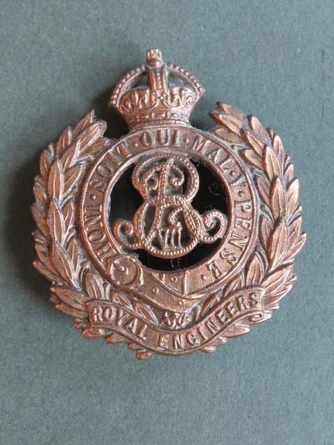 British Army The Corps of Royal Engineers KEVII Cap Badge