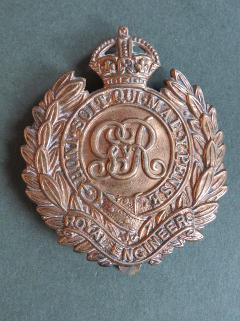 British Army WW1 Economy Issue Royal Engineers KGV Cap Badge