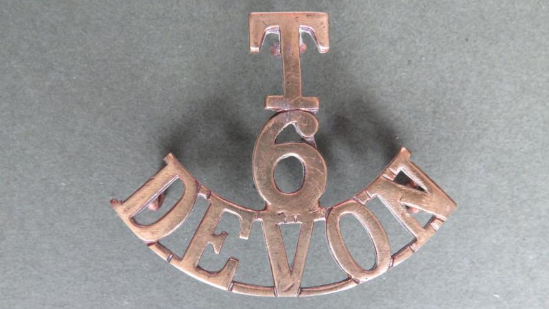 British Army The 6th Devonshire Territorial Battalion Shoulder Title