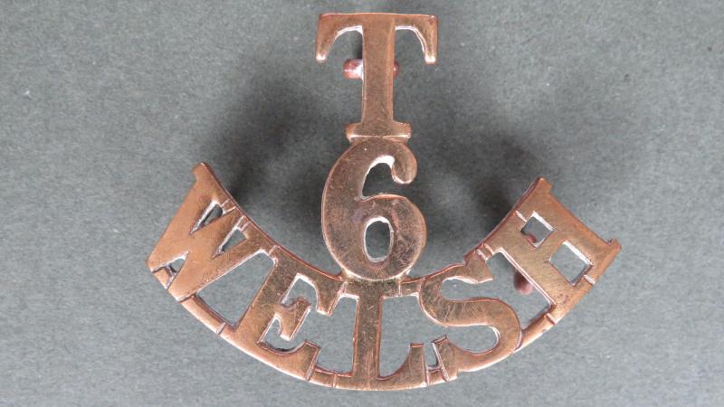 British Army The 6th The Welsh Regiment Territorial Battalion Shoulder Title