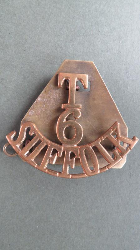 British Army The 6th The Suffolk (Cyclist) Battalion Territorial Battalion Shoulder Title