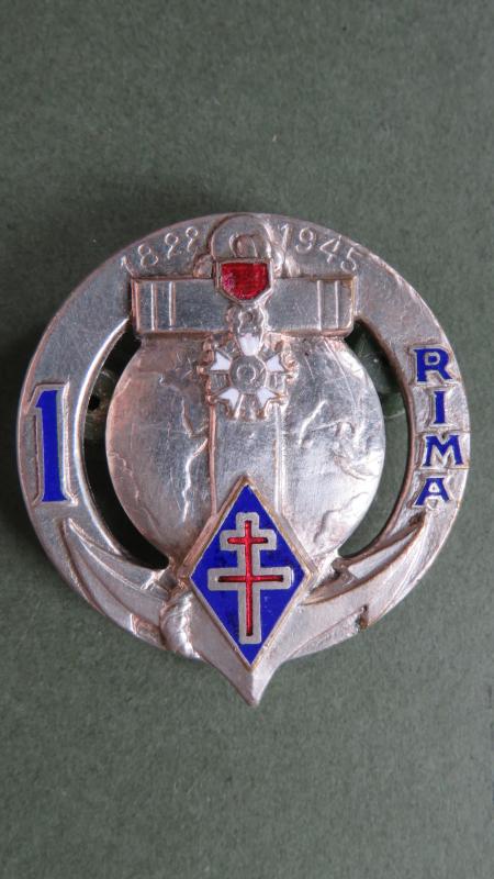 France 1° R.I.M.a (1° Régiment d’Infanterie de Marine) Pocket Crest