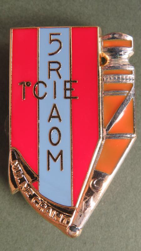 France 5° R.I.A.O.M (5th Overseas Combined Arms Regiment) 1st Company Pocket Crest