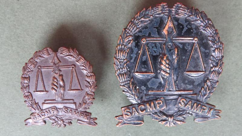 South Africa Army 1940-1958 Corps of Military Police Cap & Collar Badge
