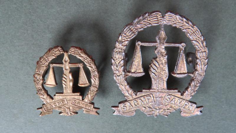 South Africa Army 1940-1945 Corps of Military Police Officers' Cap & Collar Badge