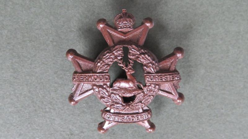British Army The Sherwood Foresters (Nottinghamshire & Derbyshire Regiment) Officers' Service Dress Collar Badge