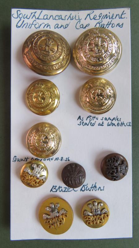 British Army The Prince of Wales's Volunteers (South Lancashire) Uniform Buttons