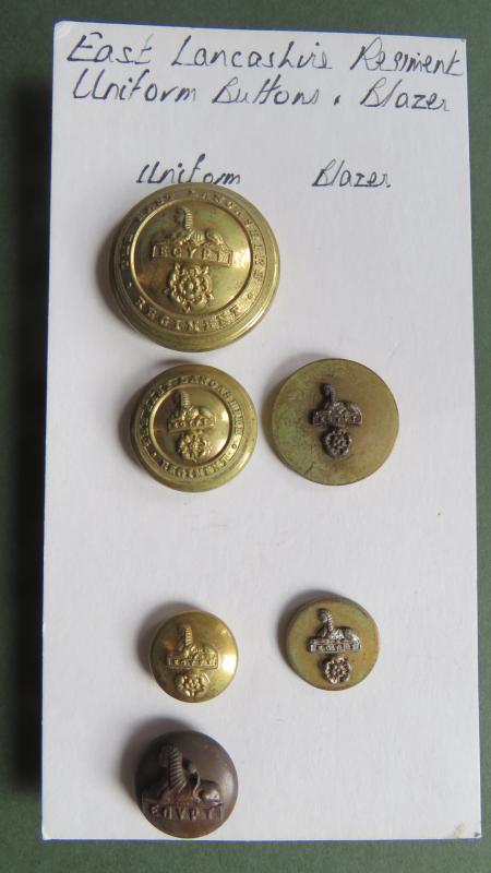 British Army The East Lancashire Regiment Uniform Buttons
