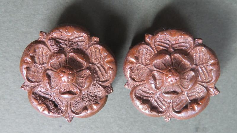 British Army The East Lancashire Regiment Officers Service Dress Collar Badges
