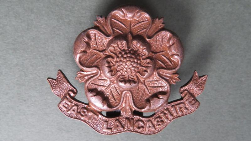 British Army The East Lancashire Regiment Officers Service Dress Collar Badge
